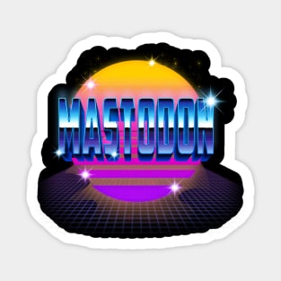 Retro Pattern Mastodon 80s 90s Birthday Style 70s 80s Sticker